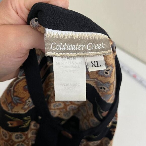 vintage 90s striped quirky boho whimsygoth rayon button up light weight shirt ja - Picture 8 of 8